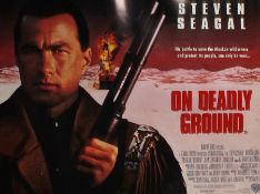 On Deadly Ground, British Quad poster, Starring Steven Seagal