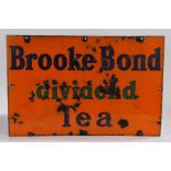 Brooke Bond Dividend Tea enamel sign, 76.5cm wide, 51cm high