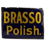 Brasso enamel sign, 122cm wide, 91.5cm high