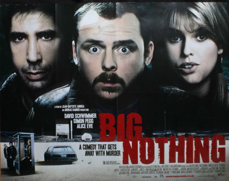 Big Nothing, British Quad posters, starring David Schwimmer, Simon Pegg and Alice Eve