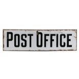 Enamel sign, the white ground with black lettering "POST OFFICE", 71cm x 20cm