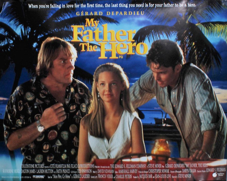 My Father The Hero, British Quad Poster, starring Gerard Depardieu