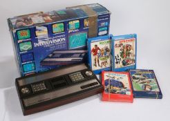 Mattel Electronics Intellivision, intelligent television, boxed, with the games Star Strike, Soccer,