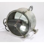 Mid 20th Century chromed swivel light/lamp, the lamp with a handle to the rear and swing arm to