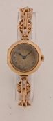 Rolex ladies 9 carat gold wristwatch, the silvered dial with Arabic hours, signed movement, with