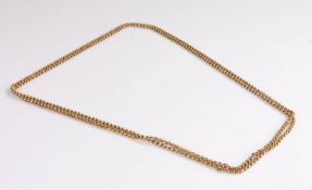 Victorian 9 carat gold necklace, with a double row of chains, 20.3 grams, 33.5cm long