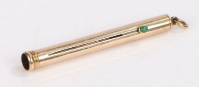 Samson Mordan & Co. 9 carat gold telescopic pencil, approx. 7.5cm long, total weight 8.7 grams