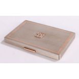 Elizabeth II silver cigarette case, Birmingham 1961, maker Alfred Dunhill & Sons, the engine