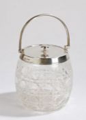 Edward VII silver mounted biscuit barrel, Chester 1909, maker Barker Brothers (Herbert Edward Barker