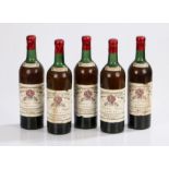 Five bottles Chateau Palmer Margaux 1949 (5)