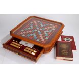 Scrabble Collector's Edition board game, the glazed removable top lifting to reveal the game