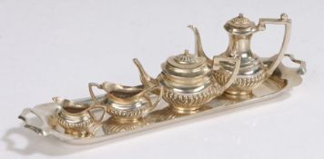 Elizabeth II silver miniature tea service, Birmingham 1952/53, maker Henry Clifford Davis,