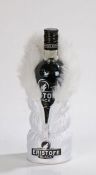 Bottle of Eristoff Black vodka, housed in a limited edition white coat, 70cl