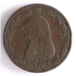 British Token, copper penny, 1788, Anglesey, WE PROMISE TO PAY THE BEARER ONE PENNY, with initials