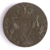 British Token, halfpenny, 1795, SISE LANE HALFPENNY 1795, with female supporting the arms of