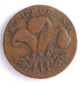 British Token, copper halfpenny, 1794, Brighton, GEORGE PRINCE OF WALES with profile bust, the