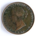 Canadian Token, copper halfpenny, PROVINCE OF NOVA SCOTIA HALFPENNY TOKEN, with central foliage, the