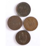 Tokens, to include St Helena Half Penny, Liverpool Half Penny, The Anglesey Miners Halfpenny 1789