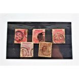 Stamps, GB 1884 5/- (3) 2/6 + EDVII 2/6