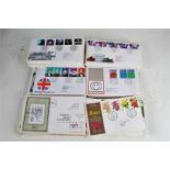 GB stamps First Day covers, 100 from 1960s to 1990s duplicates (qty)