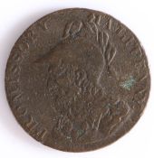 British Token, copper halfpenny, 1794, PRO BONO PUBLICO 1794, with depiction of a sailing vessel,