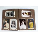 Postcards, album, actresses, approximately 80