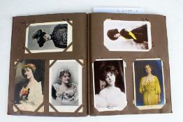 Postcards, album, actresses, approximately 80