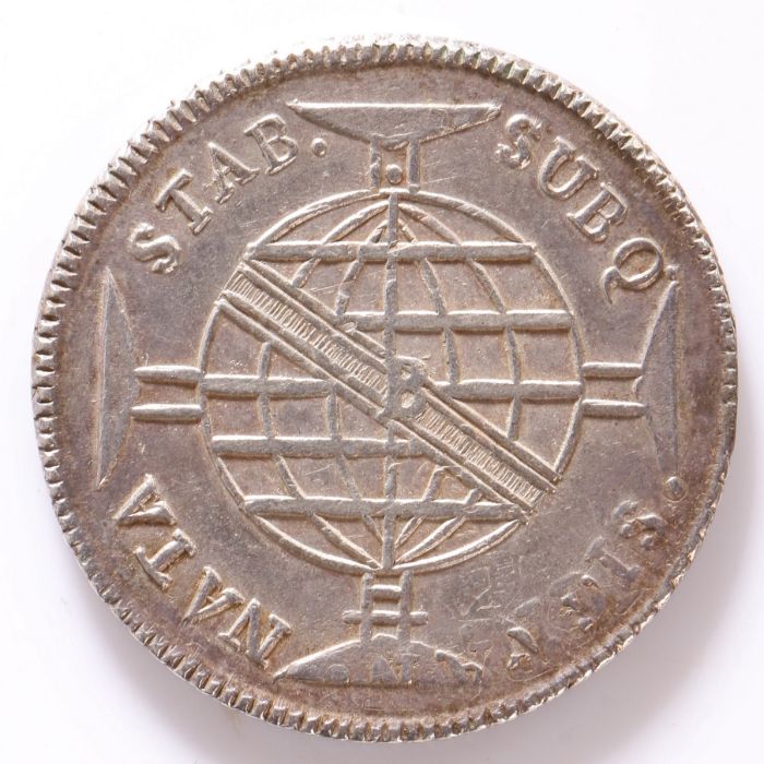 BRAZIL JOAO PRINCE REGENT 1799-1818 SILVER 960 REIS 1816B BAHIA  Mint, the coin is struck over an - Image 2 of 2
