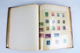 Stamps, World, sorted in six albums and jars etc. (qty)