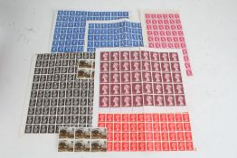 GB stamps, pre decimal mint in blocks and sheets, some in envelopes as delivered, one box