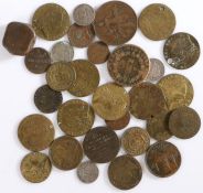 Gaming counters and Tokens, to include George III, George II, Victoria, Tokens and medals, (qty)