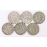 Collection of Half Crowns, to include 1914, 1915, 1916, 1920, 1921 and 1922, (6)