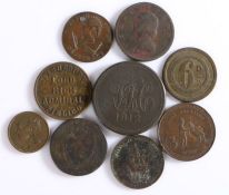 Tokens, to include James Bell & Co, Liverpool Half Penny, Michell & Co Manchester, T Ashbourn Lord