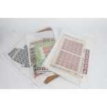 Stamps, WW2 Europe, large quantity of part sheets, mainly Netherlands and Germany