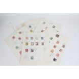 Stamps, British Empire, small collection on leaves, 1860's - 1920, inc GB