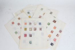 Stamps, British Empire, small collection on leaves, 1860's - 1920, inc GB