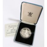 Royal Mint, 50th Anniversary of The Battle of Britain silver proof Commemorative Medallion, cased