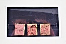 Stamps, GB 1867 5/- used (3)
