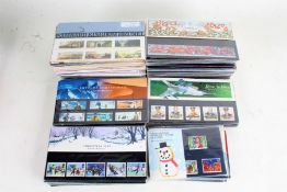 Stamps, GB presentation packs, duplicated mix of decimals from 1970's to 2010's (qty)