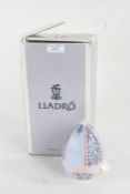 Lladro Spring Egg, with a flower basket (AF) to the interior, boxed, No. 06292