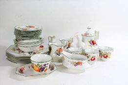 Quantity of Fresh Fruit pattern tea and dinner ware, some by Johnson Brothers (qty)