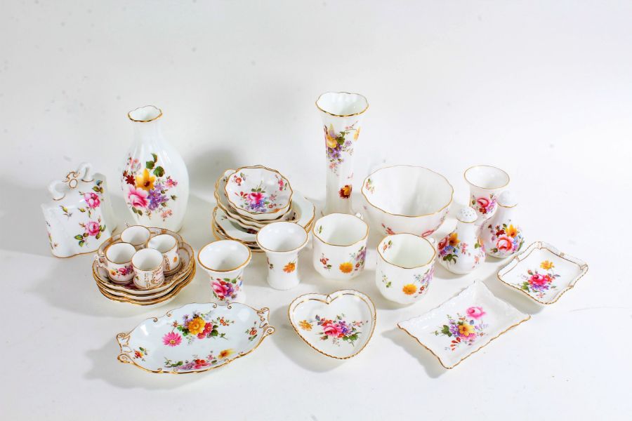 Royal Crown Derby porcelain ware, consisting of a selection of dishes of various styles and sizes,