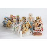 Large collection of mostly Cherished Teddies ornaments, with certificates (qty)