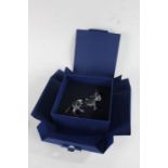 Swarovski crystal glass Wildebeest, boxed, approx. 16.5cm long