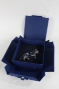 Swarovski crystal glass Wildebeest, boxed, approx. 16.5cm long
