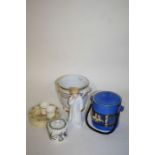 Mixed ceramics, to include a Vista Alegre porcelain champagne bucket, Scotch Ivory biscuit barrel,