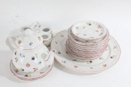 Extensive Villeroy & Boch Petite Fleur porcelain part dinner service, consisting of twenty dinner