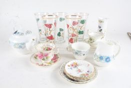 Quantity of Wedgwood 'Clementine' teaware, together with Royal Albert 'Flower of the Month Series'