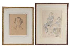 Phillip Connard (1875-1958) two pencil drawings, the first of Lady Bridget Buchan-Hepburn, 23.5cm
