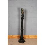 Cast metal post, mounted with a horses head and loop, 133cm tall